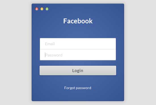 Facebook-login-form