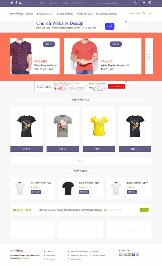 Ecommerce Template Bootstrap 4 Free Serat