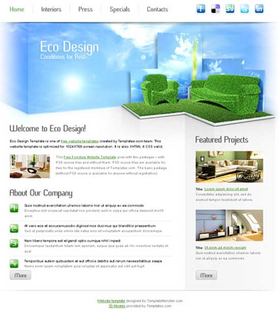 Free-Furniture-Website-Template
