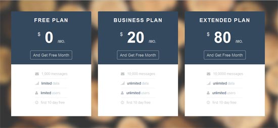 Free-Responsive-Pricing-Table