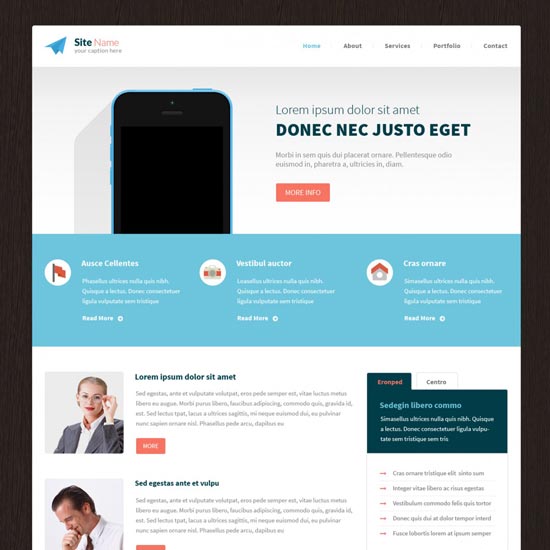 Free-Single-Page-Psd-Template