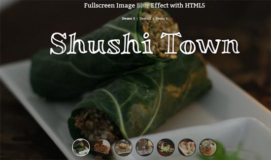 Fullscreen Image Blur Effect with HTML5