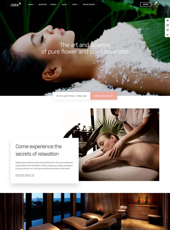 grand spa beauty massage wordpress