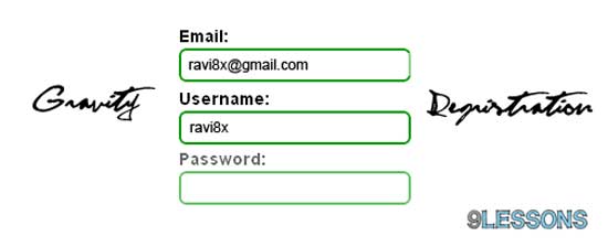 Gravity Registration Form with Jquery