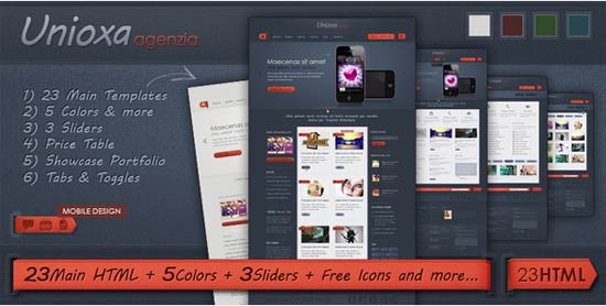 html template agency