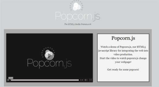 Popcorn.js | The HTML5 Media Framework