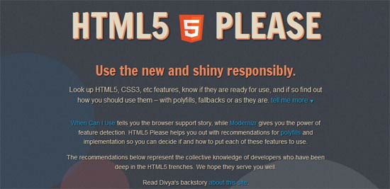 HTML5 Framework - HTML5-Please