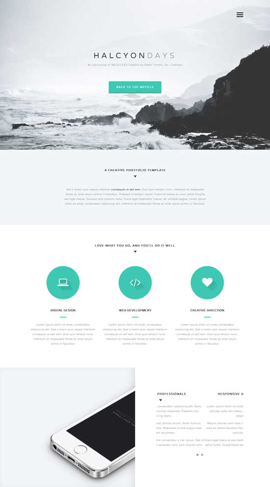 Halcyon-Days-Free-One-Page-Website-Template