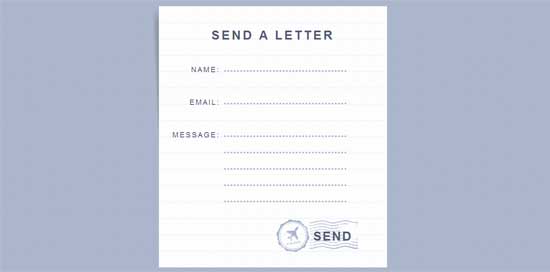 Handwritten Letter Style Contact Form