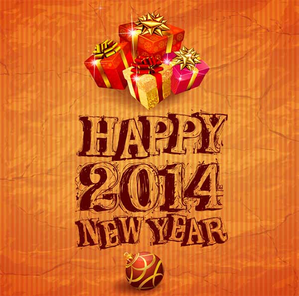 Happy 2014 New Year Vector