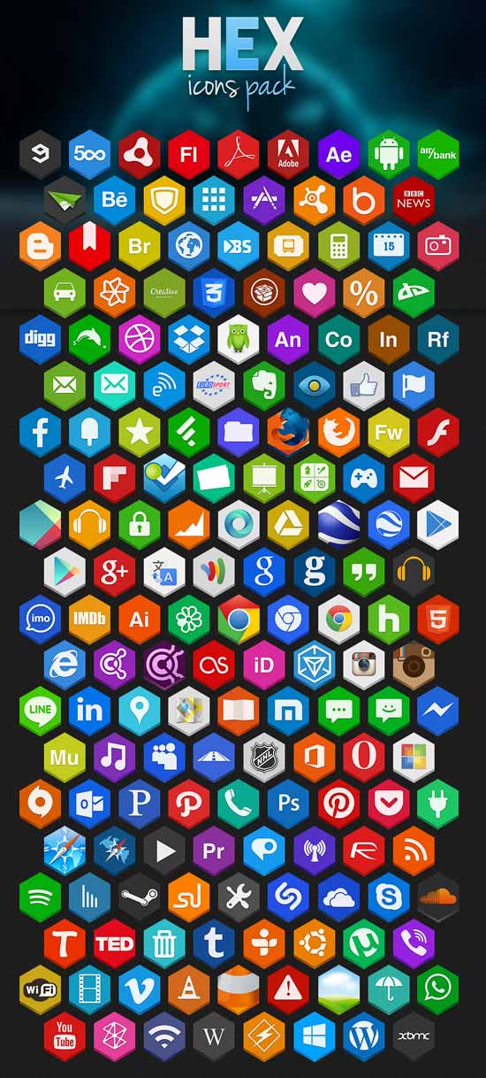 Hex-Icons-Pack