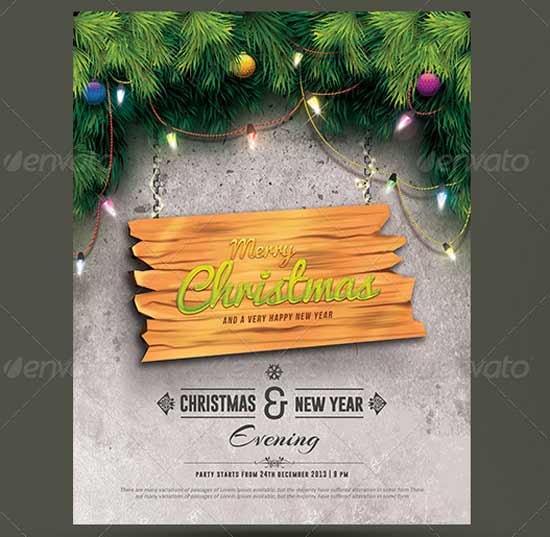 Seasons Greetings Christmas Flyer Templates