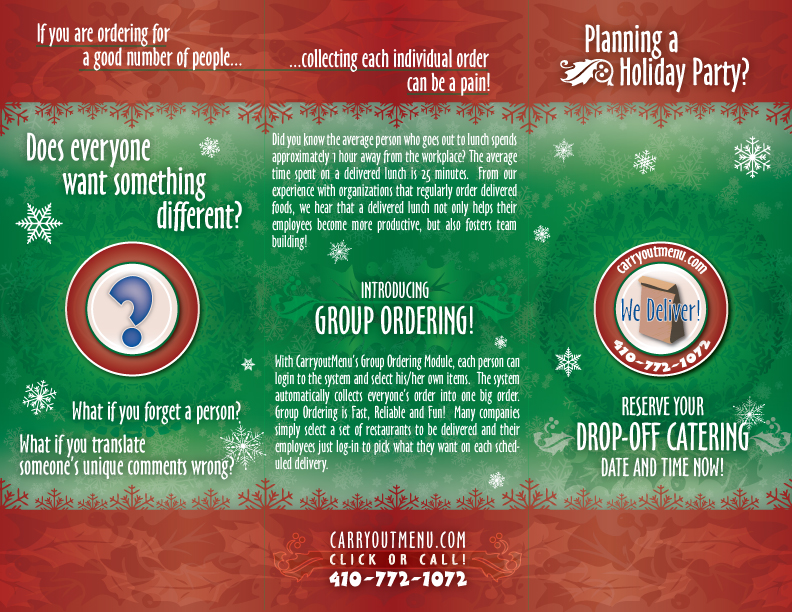 holiday catering brochure by abentco