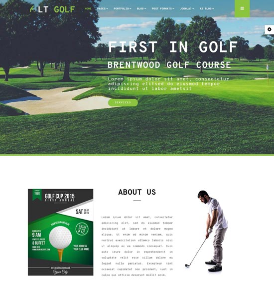 lt golf free private golf joomla template