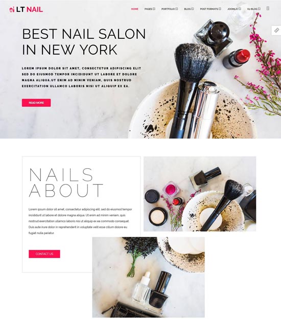 lt nail free joomla salon template