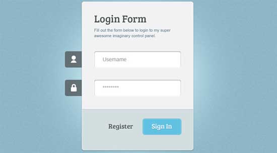 Login Form Free Resource PSD HTML CSS3 jQuery