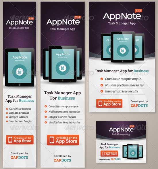 Mobile App Web Banner Set