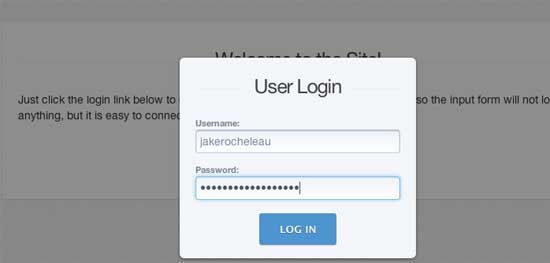 Modal jQuery Login Registration