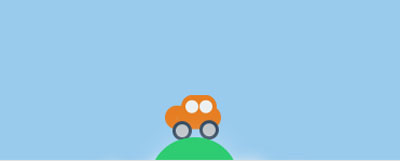 Orange-car-Animated-Single-element