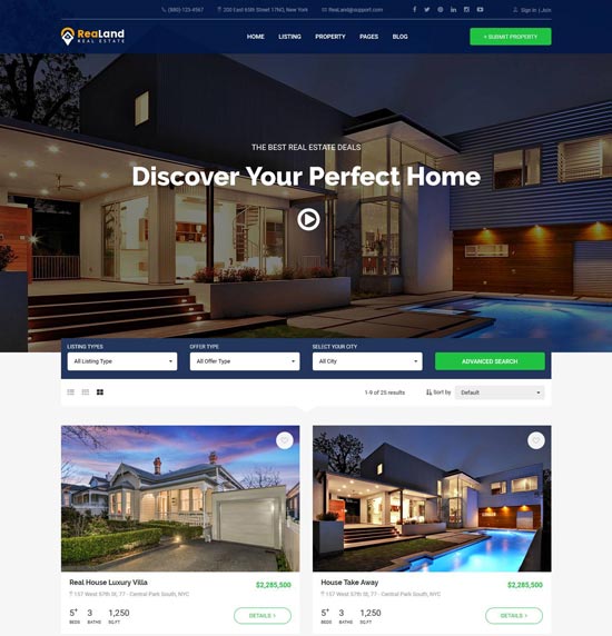 ReaLand Real Estate HTML Template