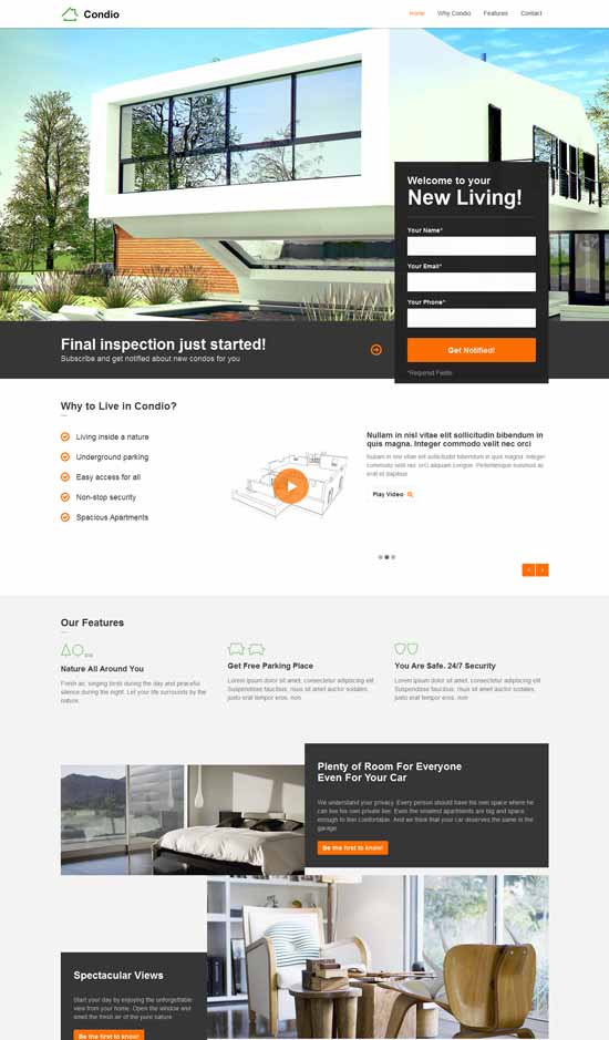 Real Estate Landing Page Template Free from freshdesignweb.com