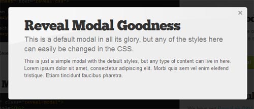 reveal modal