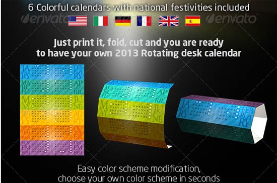 rotating desk calendar