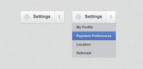 settings menu psd