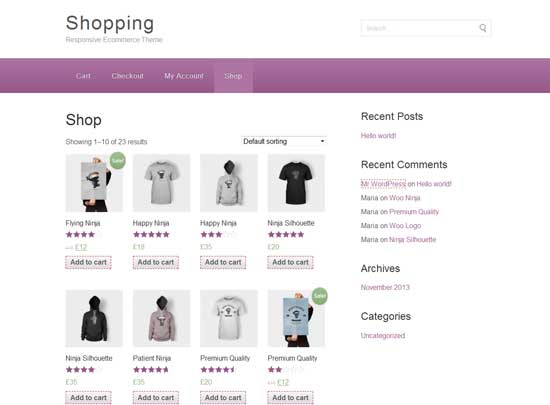 Shopping – eCommerce WordPress Theme
