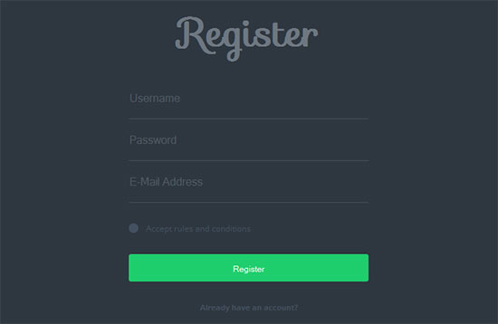 Simple-Registration-Dark-Form