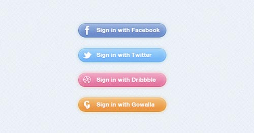 social sign in buttons