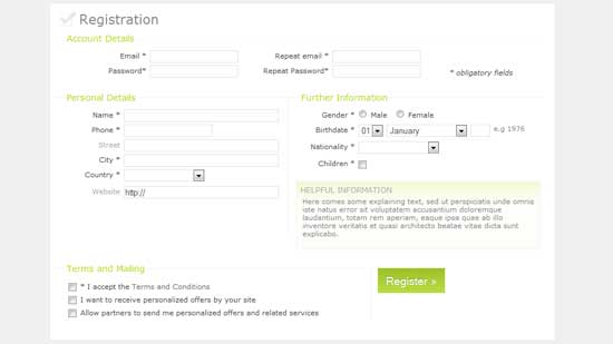 Styling Forms with CSS Sophisticated Registration Form