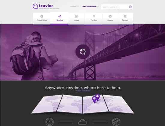 Free PSD Webdesign - Travler