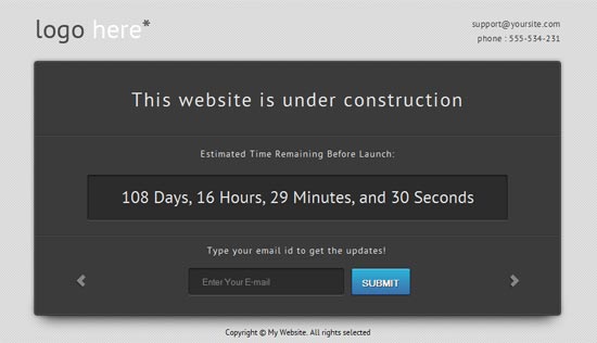 Indexhtml under construction template free