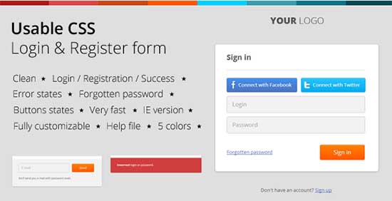 90+ Free CSS HTML Login Form Page Templates - freshDesignweb