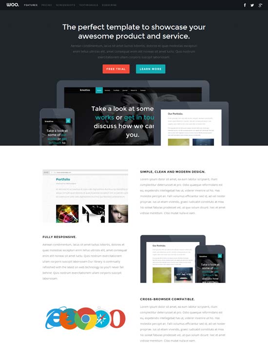 WOO-Free-Responsive-One-Page-Template