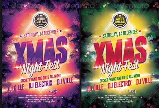 Xmas-Night Christmas Flyer Templates