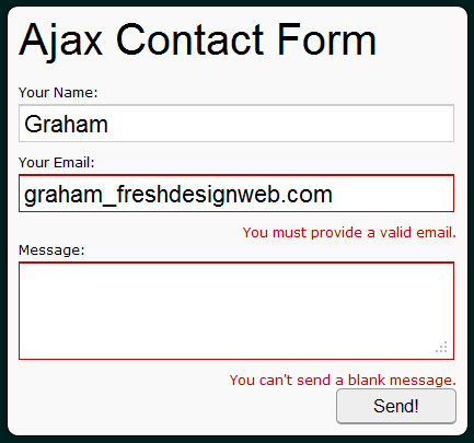 Creating an Ajax Form Tutorial