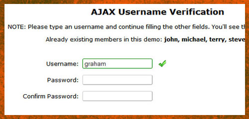 AJAX (jQuery) Username Availability Checker with PHP