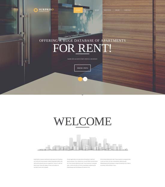 apartment rent joomla template