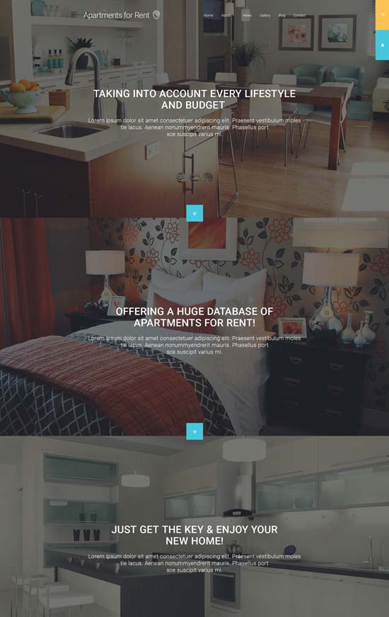 apartments for rent joomla template