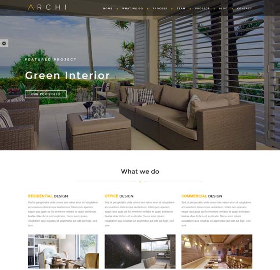 Archi Interior Design WordPress Theme 