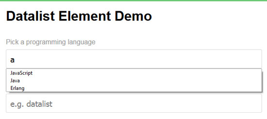 autocomplete dropdowns datalist element