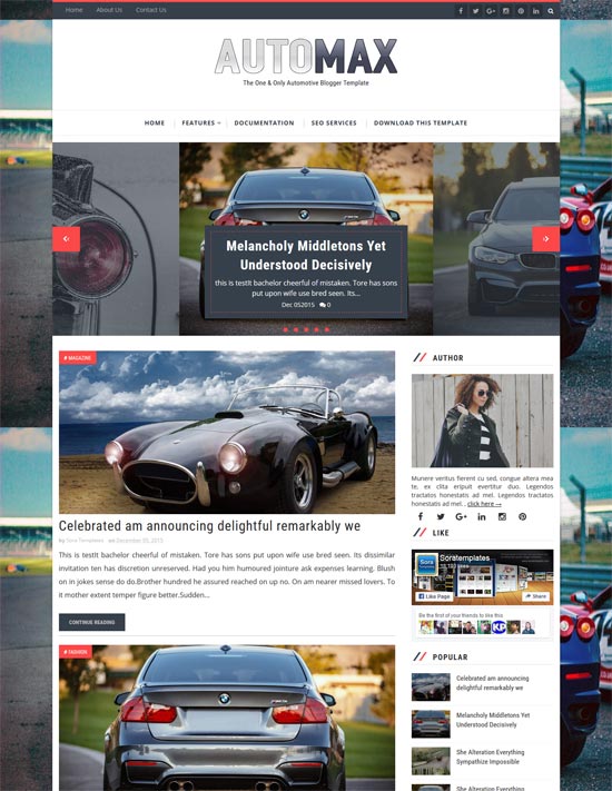 automax free blogger template