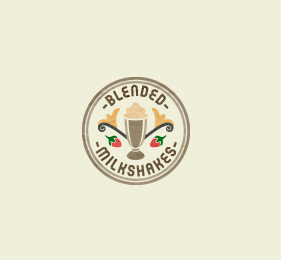 blended milkshakes Showcase of Creative Symmetrical Logos