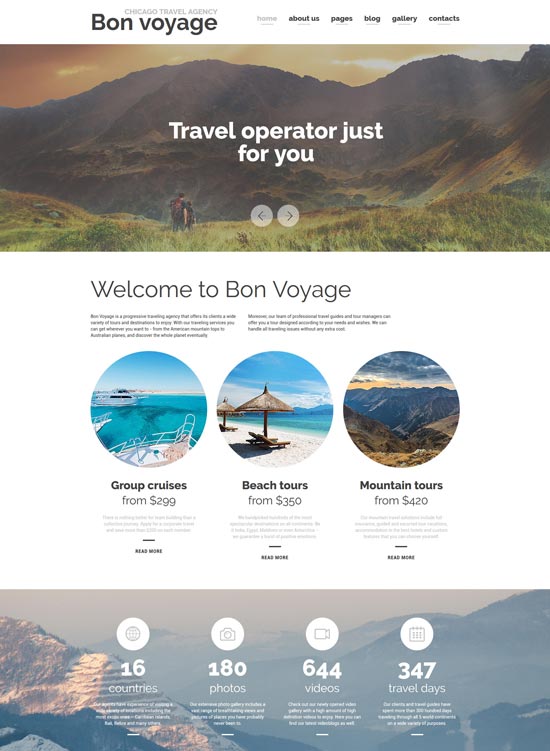 Вояж тревел. Voyage Travel. Demo Joomla DJ Travel.