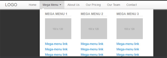 bootstrap mega menu css 