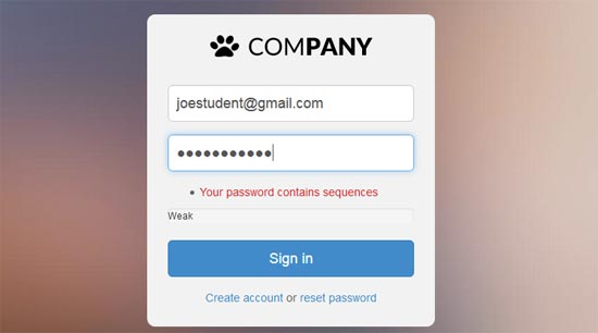 bootstrap password strength meter