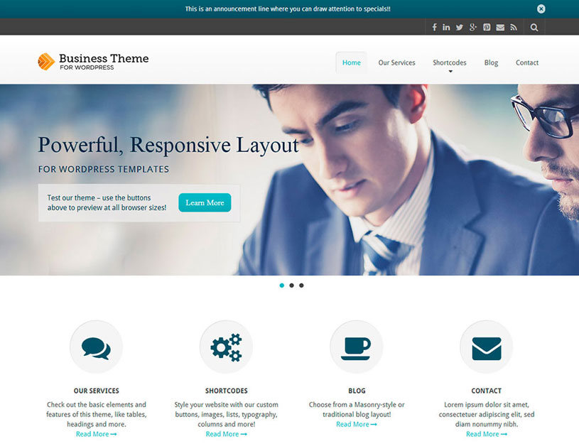 Business consulting wordpress theme