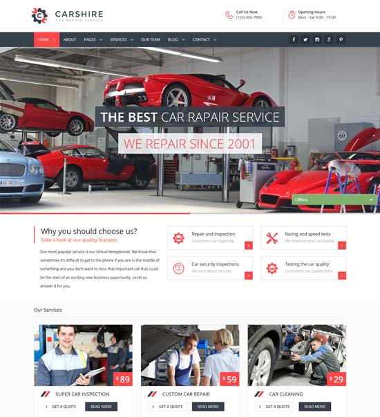 car shire auto mechanic car repair template